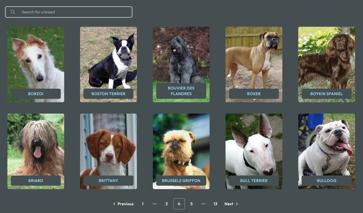 Dog breed database