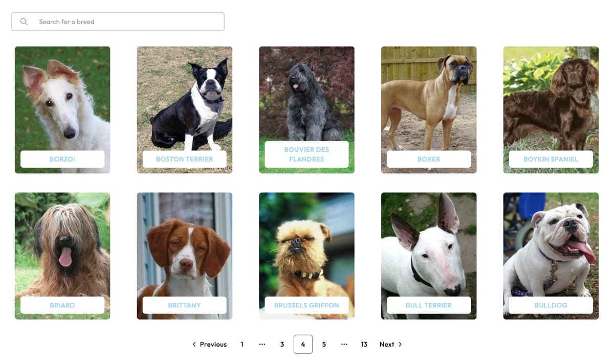 Dog breed database